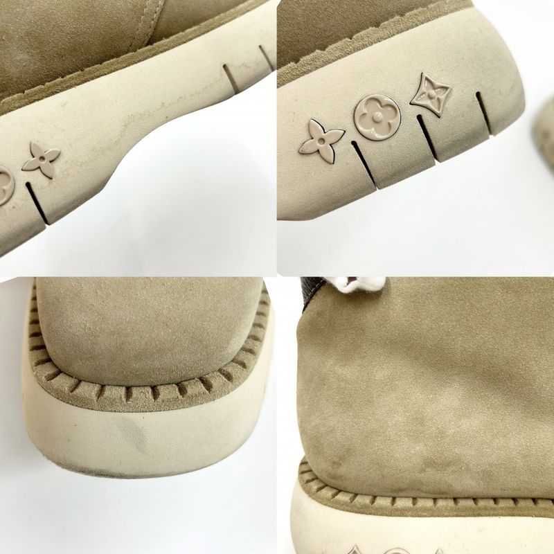 Louis Vuitton Boots Men's Square Line Ankle Boots Monogram Short Boots Shoes 6