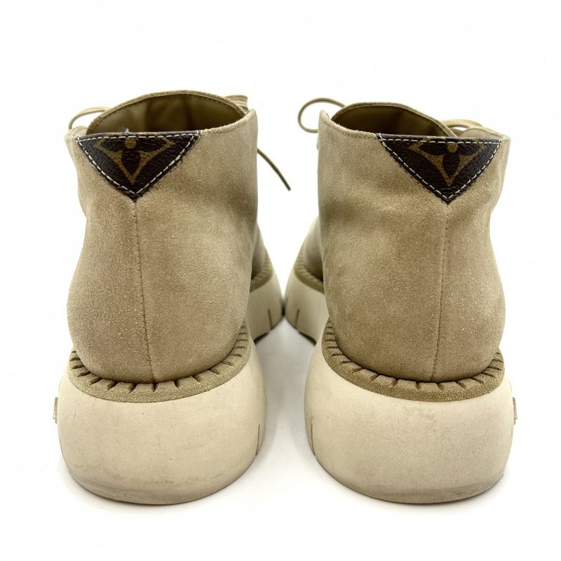 Louis Vuitton Boots Men's Square Line Ankle Boots Monogram Short Boots Shoes 6