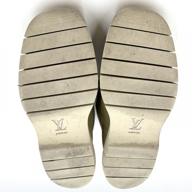 Louis Vuitton Boots Men's Square Line Ankle Boots Monogram Short Boots Shoes 6