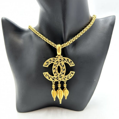 Chanel Necklace Women's Coco Mark Long Necklace Swing Accessory Coco Vintage