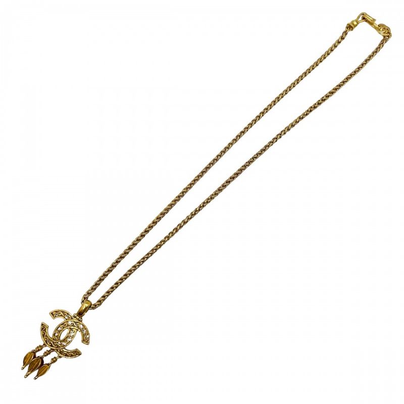 Chanel Necklace Women's Coco Mark Long Necklace Swing Accessory Coco Vintage