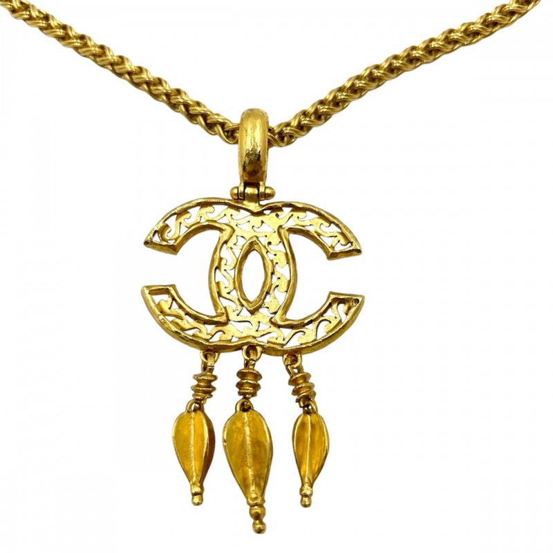 Chanel Necklace Women's Coco Mark Long Necklace Swing Accessory Coco Vintage