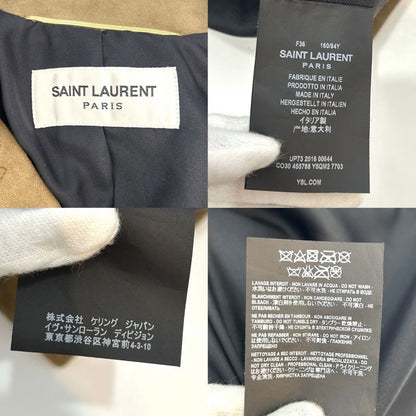 Saint Laurent Paris Outerwear Men's Fringe Long Coat Saint Laurent Paris 36