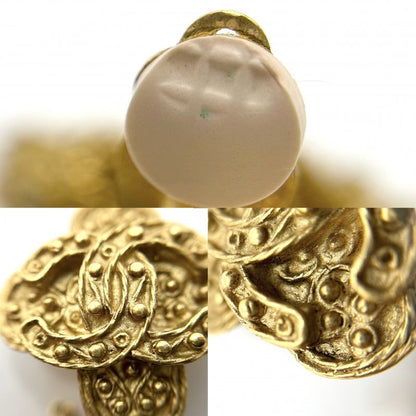 Chanel Earring Ladies Coco Mark Accessories Coco Fringe Vintage Gold Chanel GP
