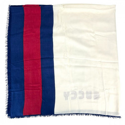Gucci Shawl Women's Large Shawl Guccy Fashion Item Gucci Rayon Silk White Red
