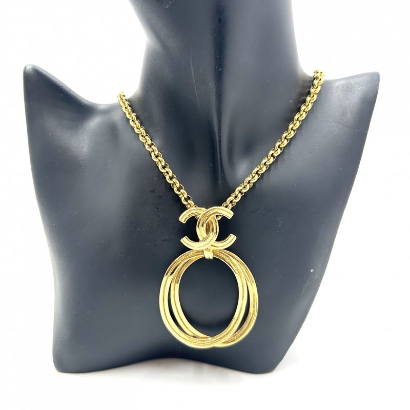 Chanel Necklace Ladies Coco Mark Long Necklace Turnlock Accessory Coco Vintage