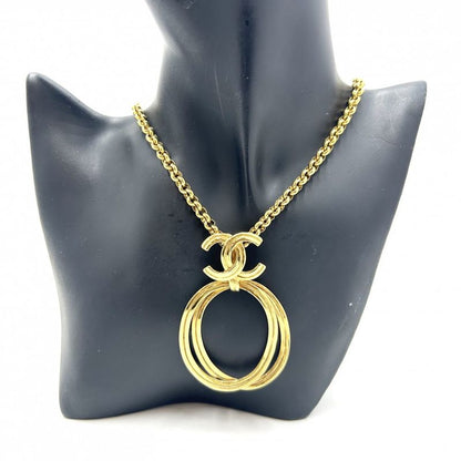 Chanel Necklace Ladies Coco Mark Long Necklace Turnlock Accessory Coco Vintage