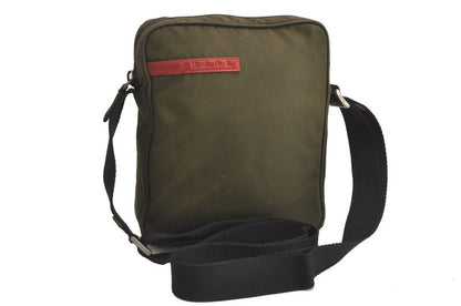 Prada Sports Prada Sports Nylon Shoulder Crossbody Bag Purse Khaki Green 4349n