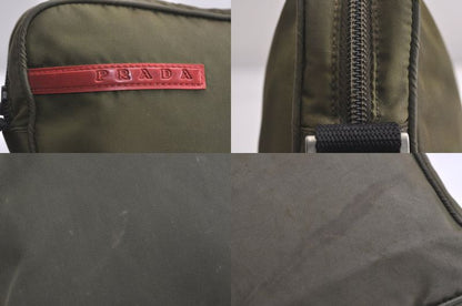 Prada Sports Prada Sports Nylon Shoulder Crossbody Bag Purse Khaki Green 4349n
