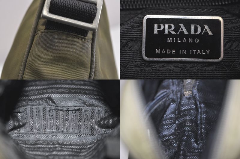 Prada Sports Prada Sports Nylon Shoulder Crossbody Bag Purse Khaki Green 4349n