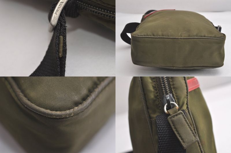 Prada Sports Prada Sports Nylon Shoulder Crossbody Bag Purse Khaki Green 4349n