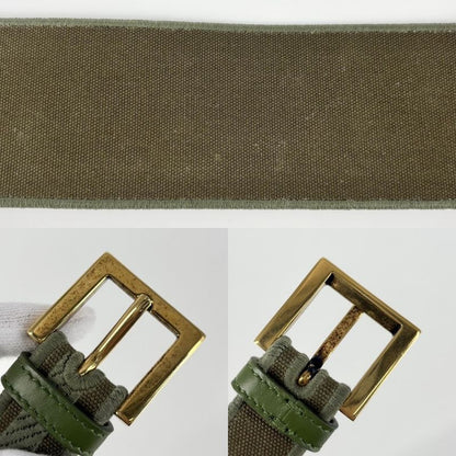 Fendi Belt Women's FF Logo Fashion Item Thick Small 85 34 Size Fendi Canvas