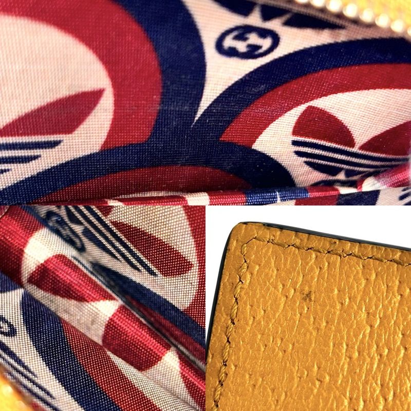 Gucci Bifold Wallet Women's Adidas Collaboration Horsebit Shoulder Wallet Snap