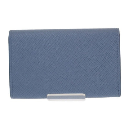 Prada Saffiano Triangle 1mc110_qhh_f0ozx Card Case Saffiano Light Blue Silver