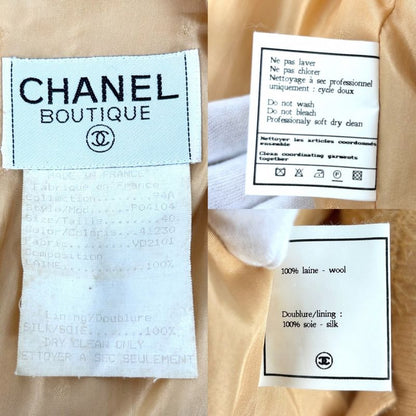 Chanel Set Up Women's Jacket Skirt Vintage Apparel Clothing Coco Mark Coco