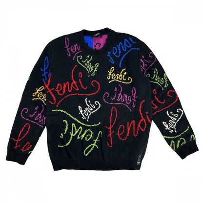 Fendi Knit Men Artist Logo Sweater Long Sleeve Clothing Tops Apparel Fendi 52