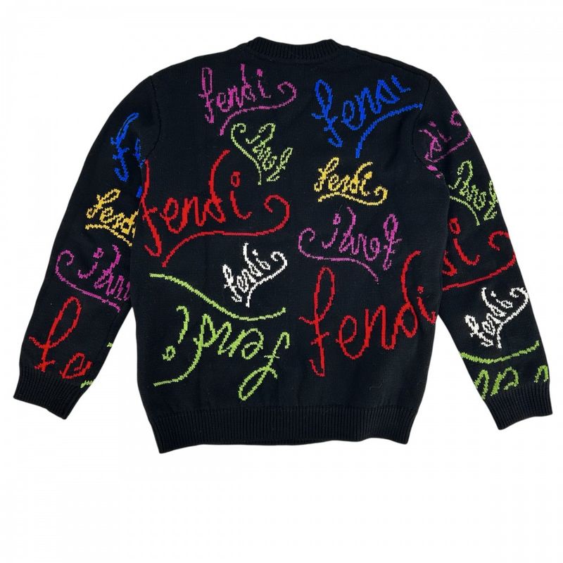 Fendi Knit Men Artist Logo Sweater Long Sleeve Clothing Tops Apparel Fendi 52