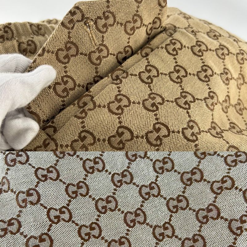 Gucci Bottoms Men's GG Canvas Jogging Pants Trousers Gucci 52 569769 Brown