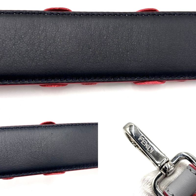 Fendi Accessories Women's Strap You Shoulder Strap Flower Motif Fendi Leather