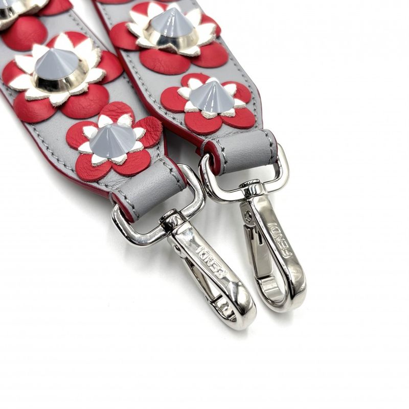 Fendi Accessories Women's Strap You Shoulder Strap Flower Motif Fendi Leather