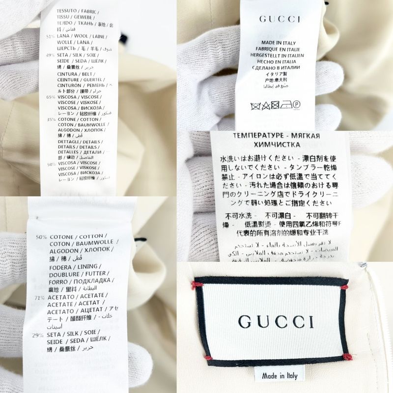 Gucci Dress Women's Web Belt GG Button Flared Apparel Clothing Gucci 42 448541