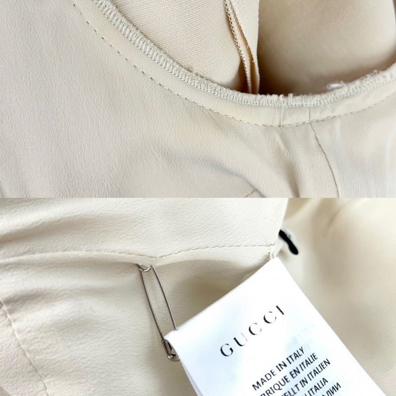 Gucci Dress Women's Web Belt GG Button Flared Apparel Clothing Gucci 42 448541