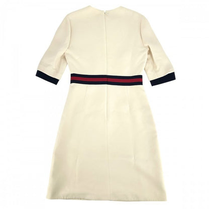 Gucci Dress Women's Web Belt GG Button Flared Apparel Clothing Gucci 42 448541