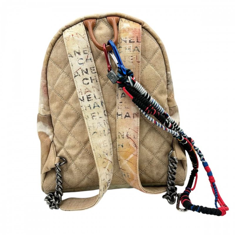 Chanel Backpack Women Paint Graffiti Backpack Act 2 Collection Coco Mark Coco