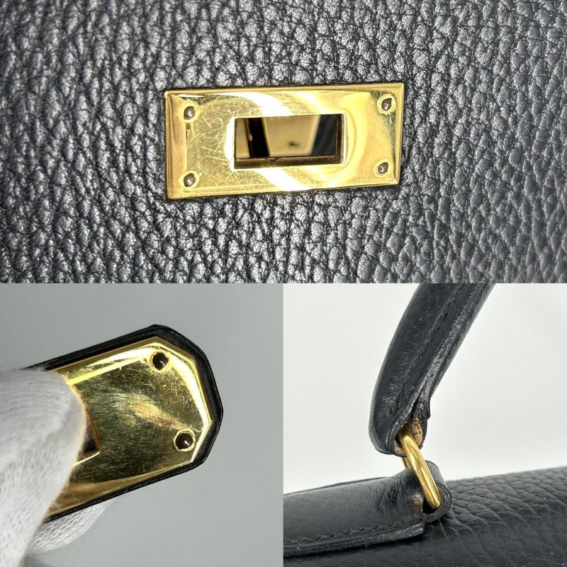 Hermes Handbag Women's Kelly 32 Outside Stitch Leather Bag Hermes 〇U Engraved