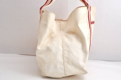 Prada Sports Prada Sport Vintage Cotton Shoulder Tote Bag White 4402n