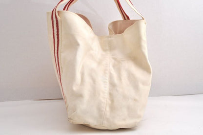 Prada Sports Prada Sport Vintage Cotton Shoulder Tote Bag White 4402n