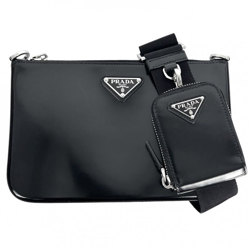 Prada Shoulder Bag Women Triangle Logo With Pouch Shoulder Crossbody Bag Prada