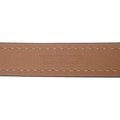 Hermes Pop H 15 H081087 Belt Vaux Epson Etoupe Brown Pink Gold Hardware Ladies