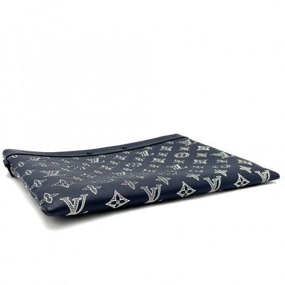 Louis Vuitton Clutch Bag Men's Monogram Shadow Pochette Togo Second Bag Pouch