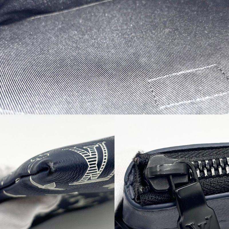 Louis Vuitton Clutch Bag Men's Monogram Shadow Pochette Togo Second Bag Pouch