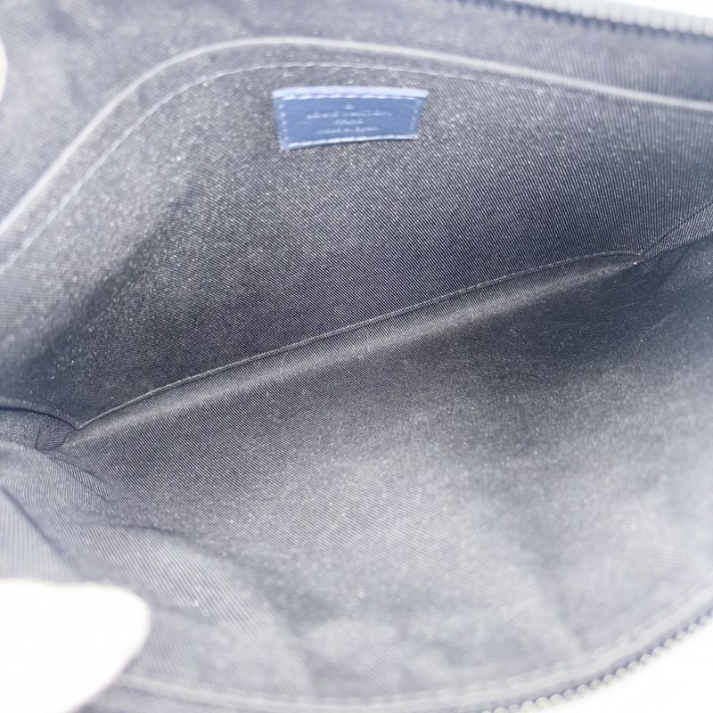 Louis Vuitton Clutch Bag Men's Monogram Shadow Pochette Togo Second Bag Pouch