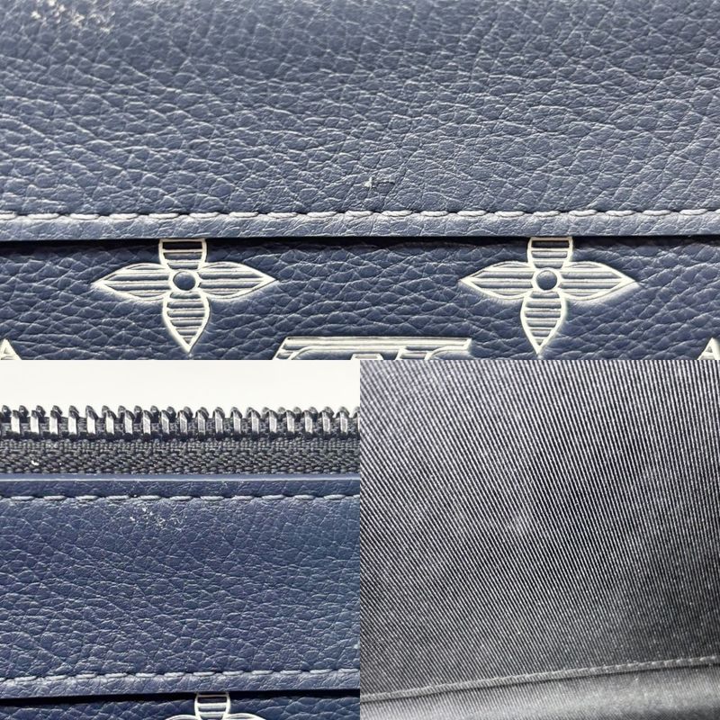 Louis Vuitton Clutch Bag Men's Monogram Shadow Pochette Togo Second Bag Pouch