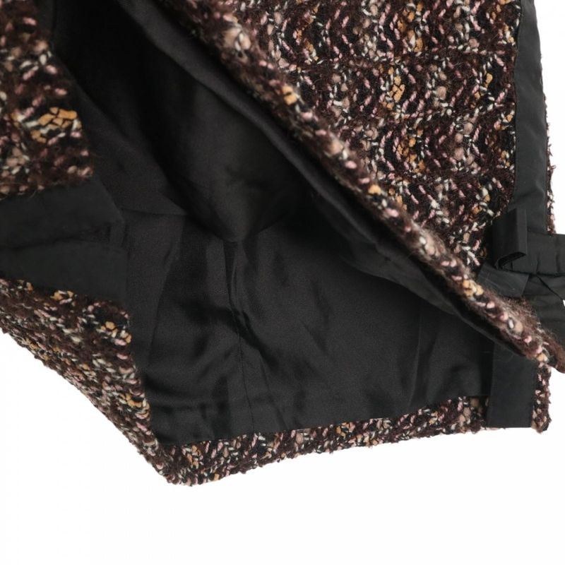 Louis Vuitton Skirt Women's Side Ribbon Tweed Bottoms Apparel Clothing Louis