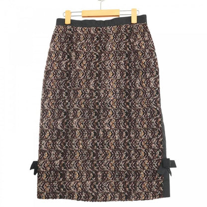 Louis Vuitton Skirt Women's Side Ribbon Tweed Bottoms Apparel Clothing Louis