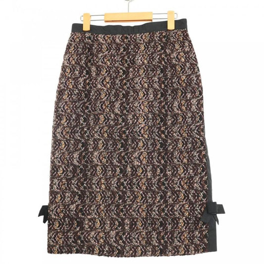 Louis Vuitton Skirt Women's Side Ribbon Tweed Bottoms Apparel Clothing Louis