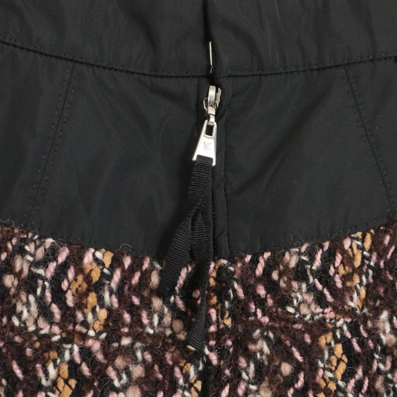 Louis Vuitton Skirt Women's Side Ribbon Tweed Bottoms Apparel Clothing Louis
