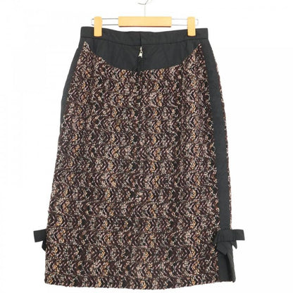 Louis Vuitton Skirt Women's Side Ribbon Tweed Bottoms Apparel Clothing Louis