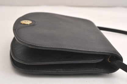 Christian DIOR Shoulder Crossbody Bag Purse Leather Black 4423n
