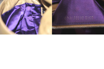 Fendi Mamma Baguette Shoulder Handbag Purse Leather Beige 4424n