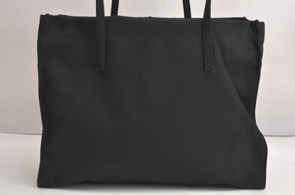 Fendi Vintage Shoulder Tote Bag Nylon Leather Black 4426n