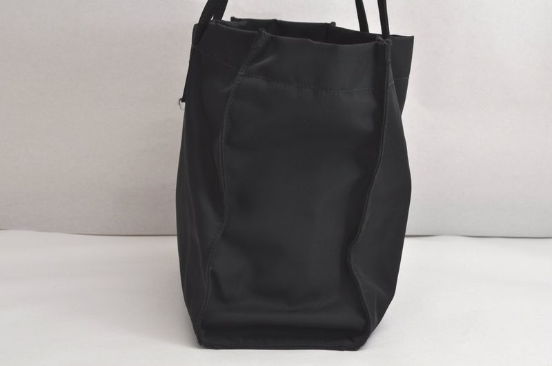 Fendi Vintage Shoulder Tote Bag Nylon Leather Black 4426n