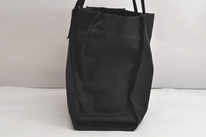 Fendi Vintage Shoulder Tote Bag Nylon Leather Black 4426n