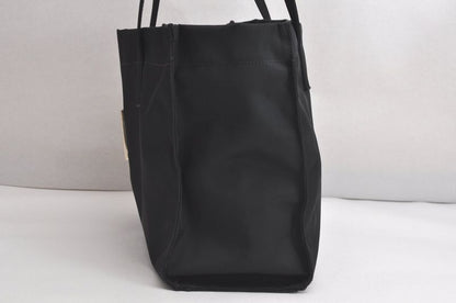 Fendi Vintage Shoulder Tote Bag Nylon Leather Black 4426n