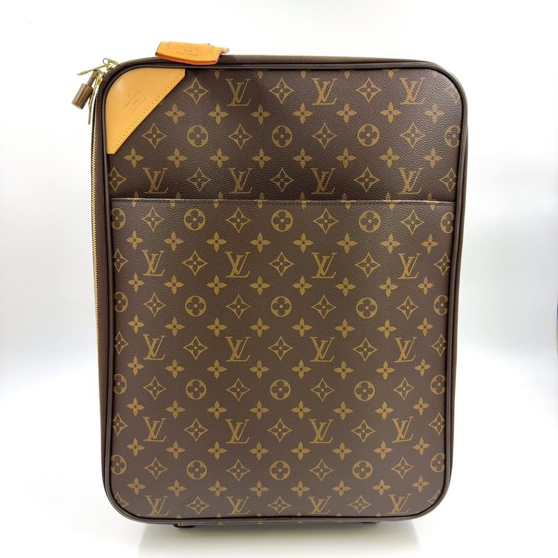 Louis Vuitton Pegase 45 Monogram Leather X PVC Brown Bag Gold M23293