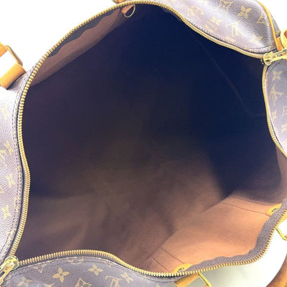 Louis Vuitton Keepall Bandoliere 55 Monogram Leather × PVC Brown Boston Bag